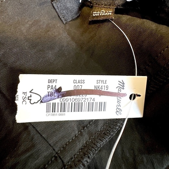 NWT Madewell The Layton Midi Slip Dress True Black Size 0 - Picture 12 of 16